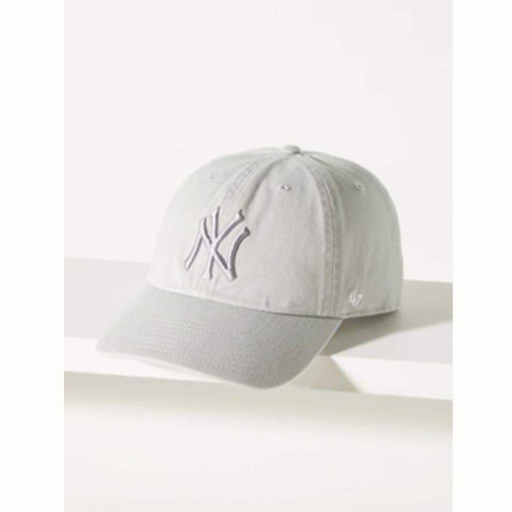 Gray NY Logo Baseball Cap